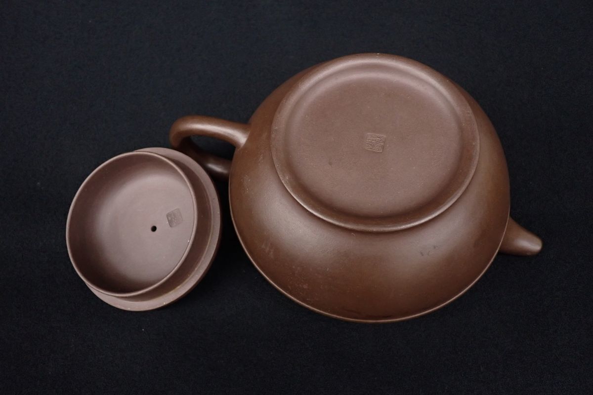 急須 煎茶道具 朱泥 紫砂 古玩 0124-11 白泥 在銘 茶道具 中国古