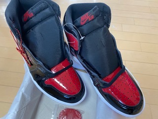 AIR JORDAN １ RETRO HIGH OG 555088 063 USA9.5　ブラック・ホワイト・バーシティレッド