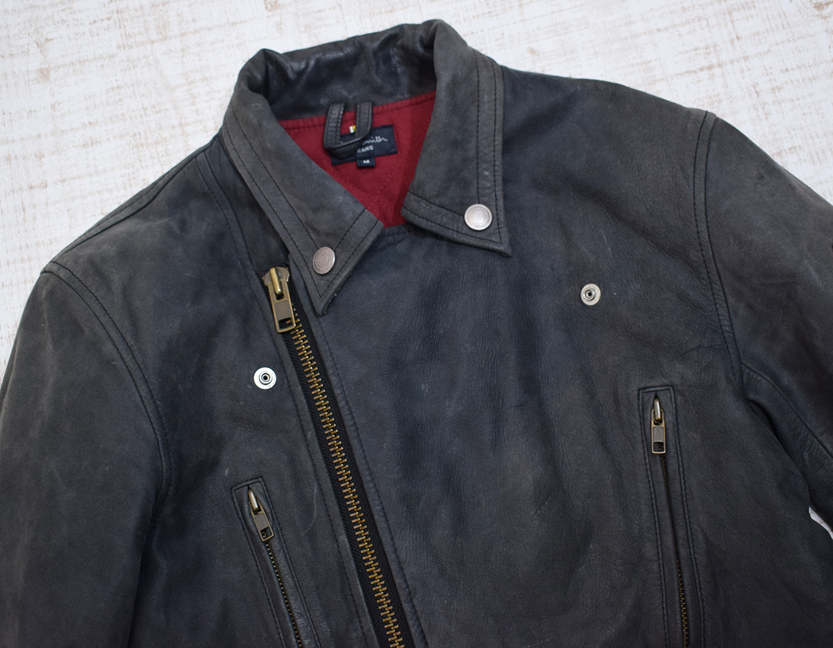 Paul Smith×TRIUMPH ダブルライダースジャケット レザー 革ジャ
