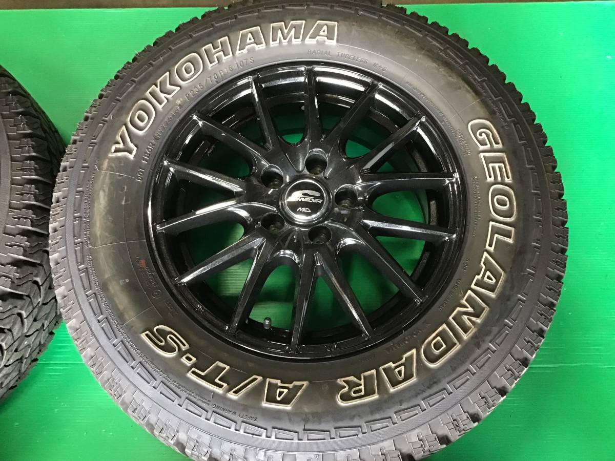 バリ溝! ホワイトレター 4本 235/70R16 ジオランダー AT アルミ 