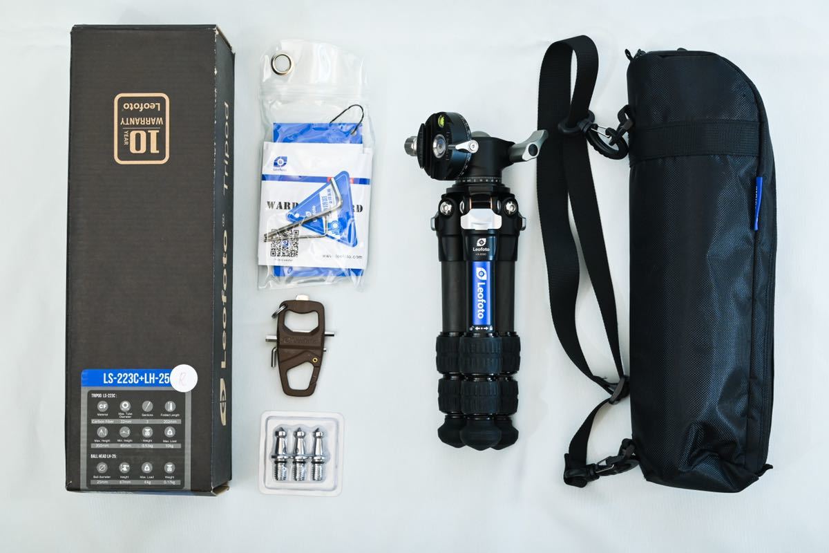 低価，豊富な leofoto ミニ三脚 三脚 ls-223c lh-25r レオフォト 雲台付 付属品完備(三脚)｜売買されたオークション情報、yahooの商品情報をアーカイブ公開 - オークファン 三脚