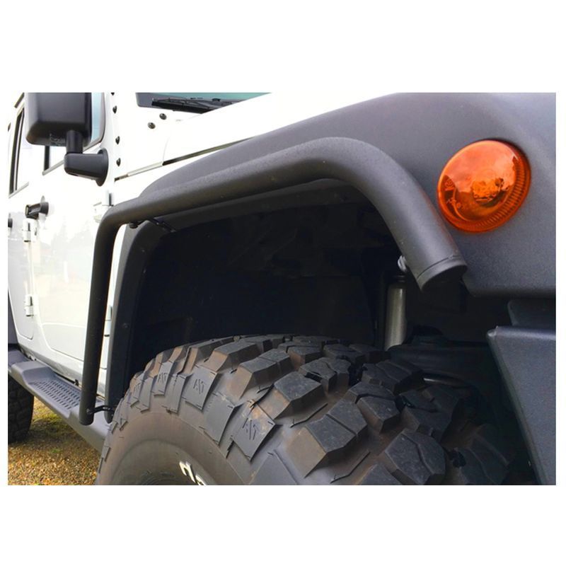 JEEP JK ラングラー H19.3〜 2ドア 4ドア ブラック 2本出し JEEP JK ラングラー H19.3～ 2ドア 4ドア スチール パイプ フェンダー