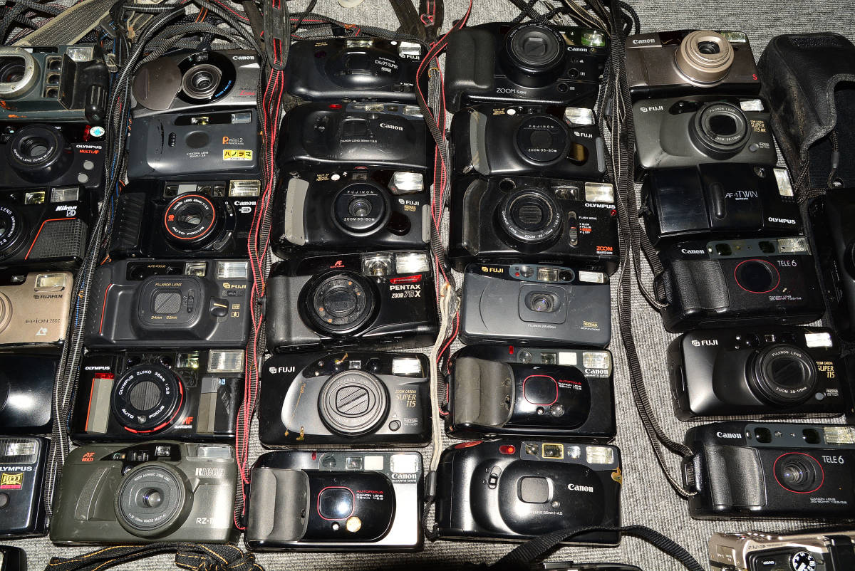 Nikon MINOLTA Canon オリンパス セット フードなど 【ジャンク品】まとめて フィルムカメラ 　ミノルタ NIKON Canon　リコー　コニカ　富士　ジャンク　大量 42点セット