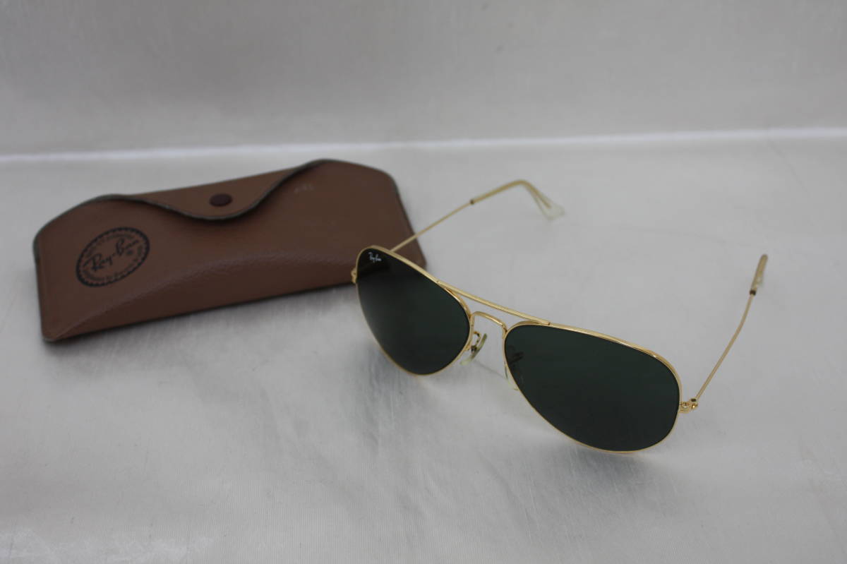 定番人気，新品 お値打ち価格 Ray-Ban レイバン ティアドロップ アビエーター ゴールド色 サングラス ケース付(アビエーター)｜売買されたオークション情報、yahooの商品情報をアーカイブ公開 - オークファン サングラス