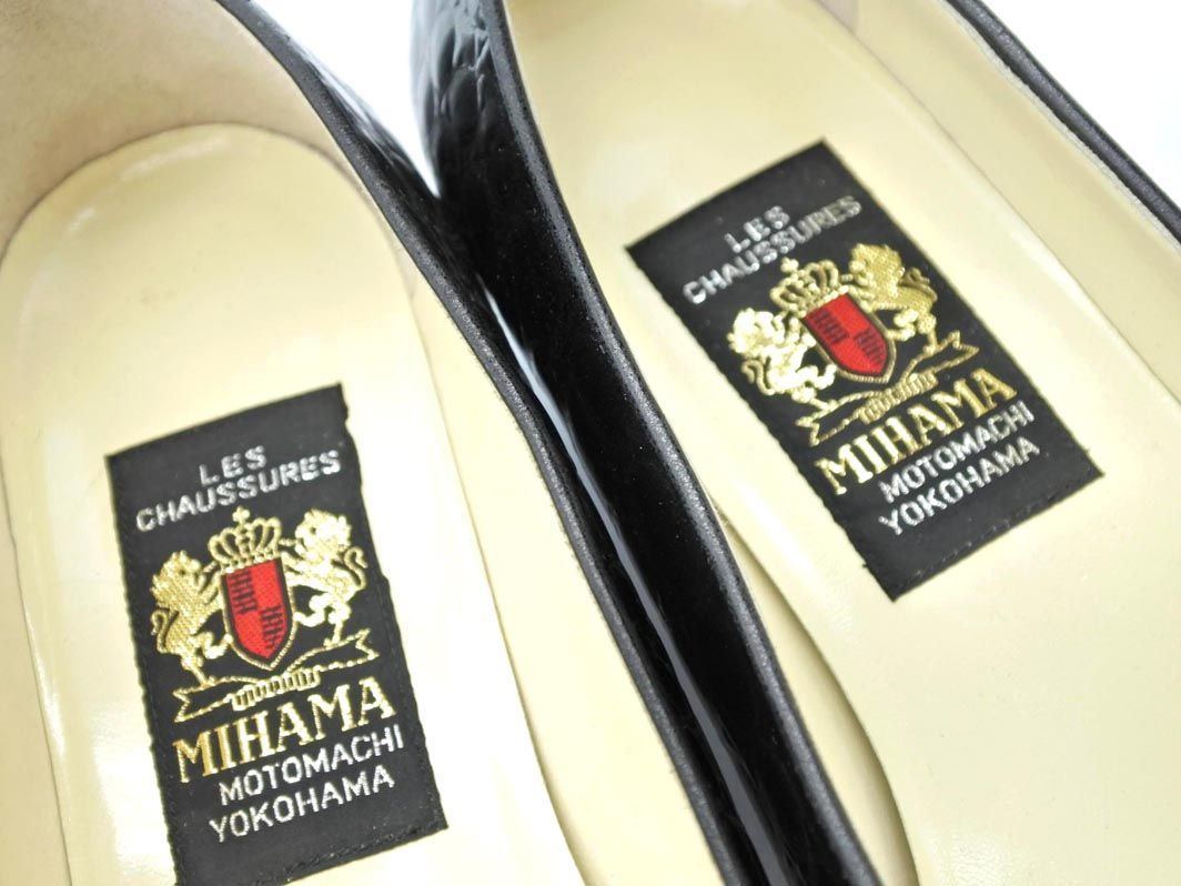 ミハマ パンプス MIHAMA -靴＆ファッション通販 （パンプス）｜MIHAMA ファッション通販 &frasl; リボン レザー ロコンド 0 ブラック セール 公式オンラインショップ - 24.5