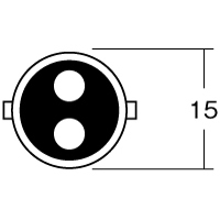 M&H バイク ウィンカー・テール球 【1個売り】B5610 12V23/8W BA15D (平行ピン) B-5610_2