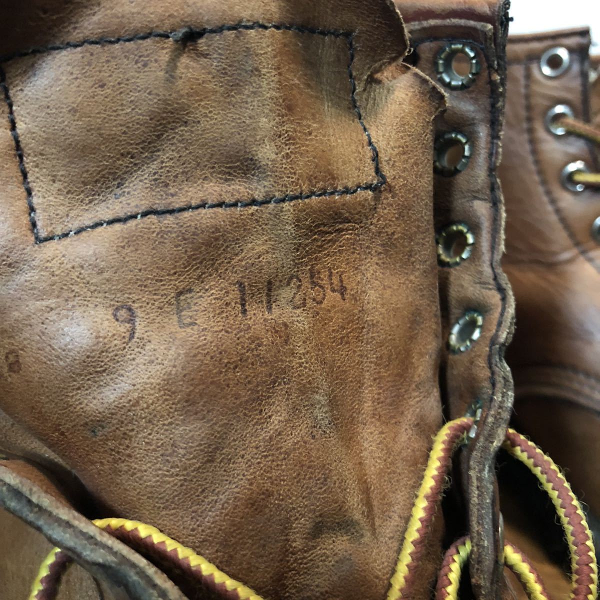 80年代オールドレッドウィング 白四角犬タグ 8175 US9 Eワイズ RED 