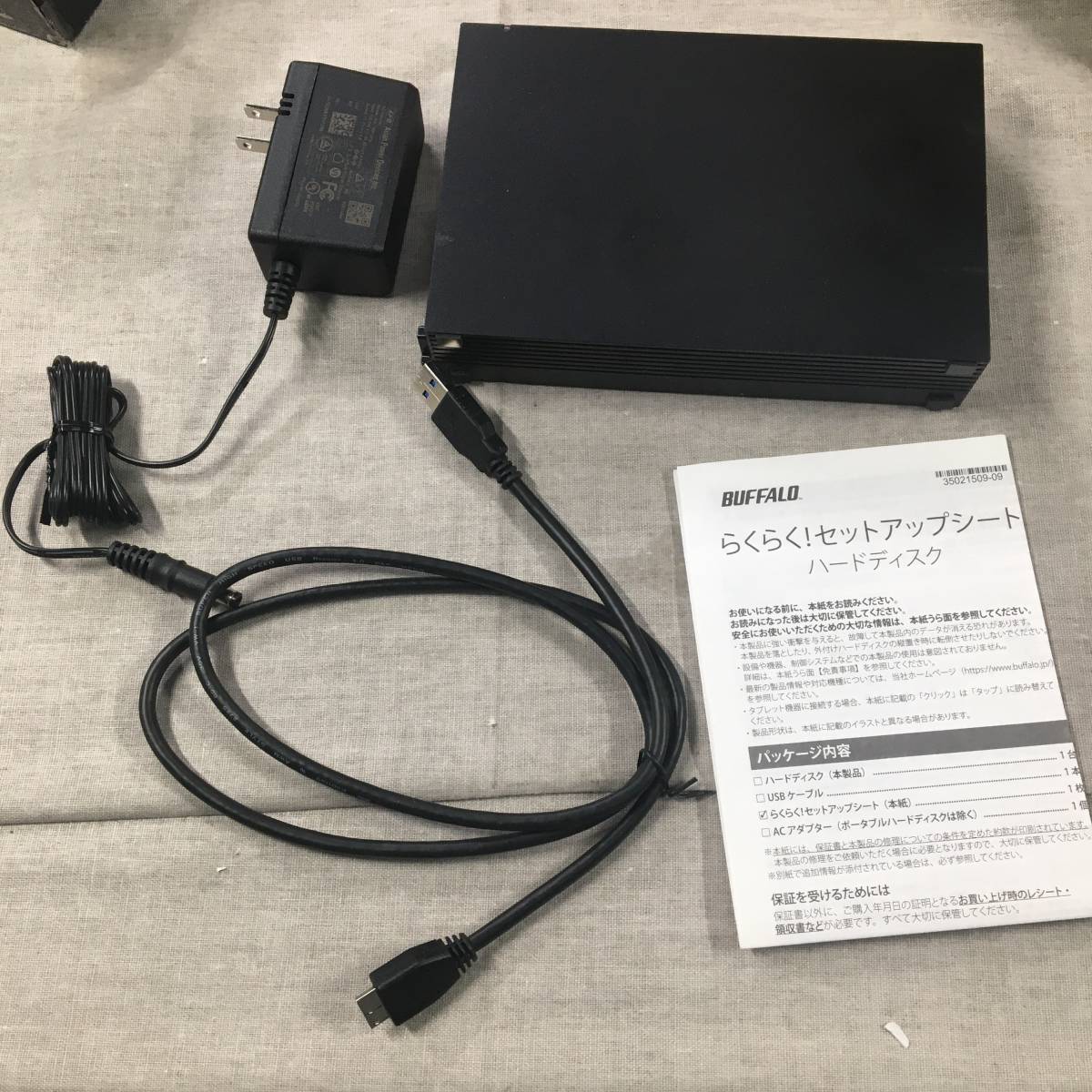 現状品 バッファロー 外付けハードディスク 4TB テレビ録画/PC/PS4/4K
