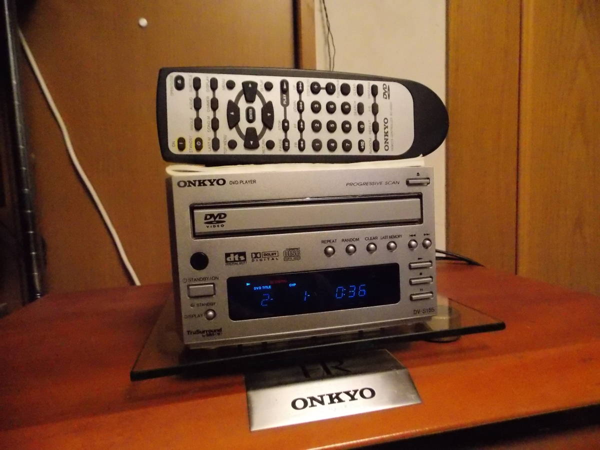 オーディオ機器 ONKYO CD、DVDプレーヤー DV-S155 リモコン、取説付き