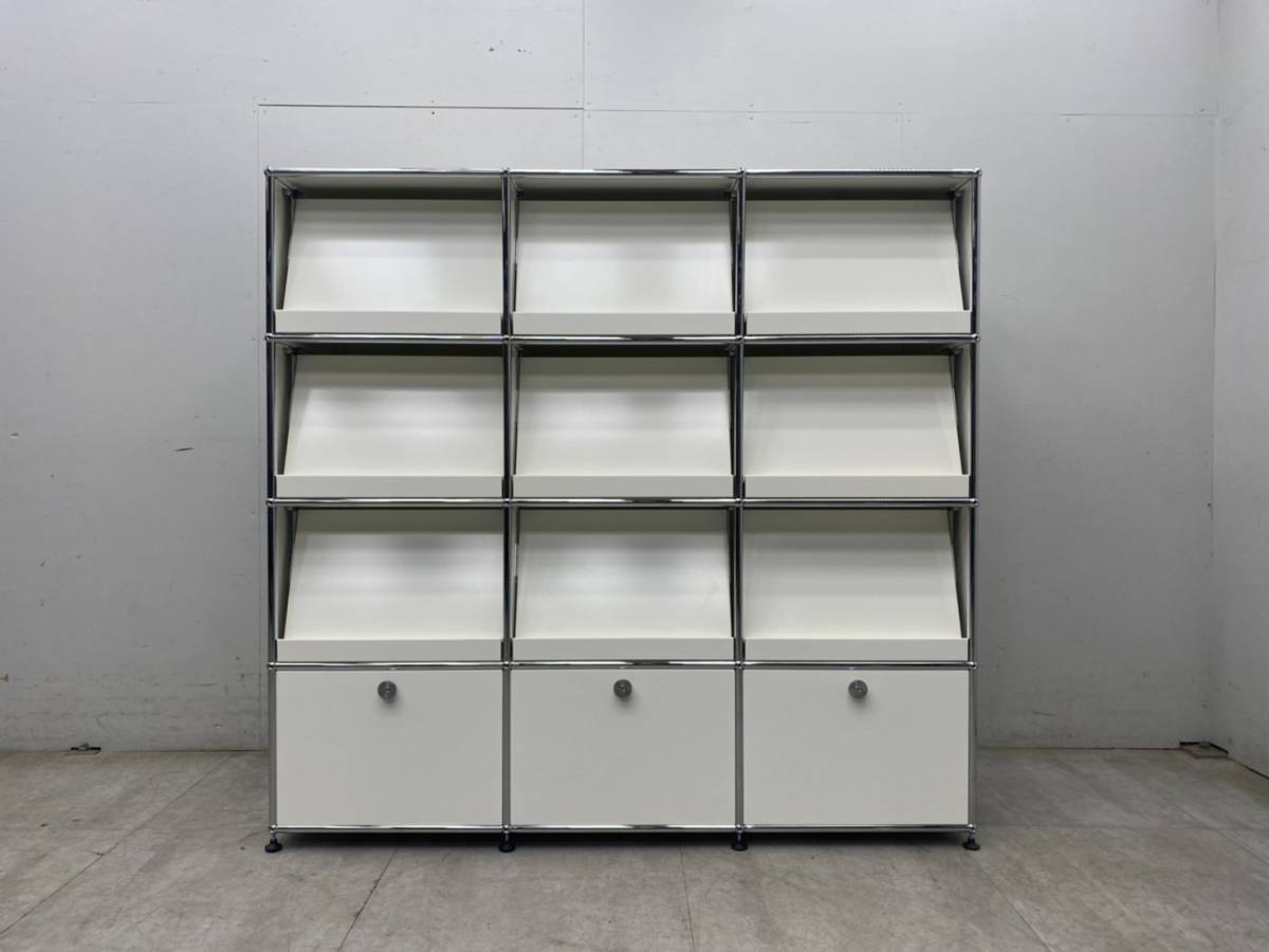 R8989☆展示極美品☆USM☆ハラーキャビネット☆3列4段☆飾り棚☆壁面