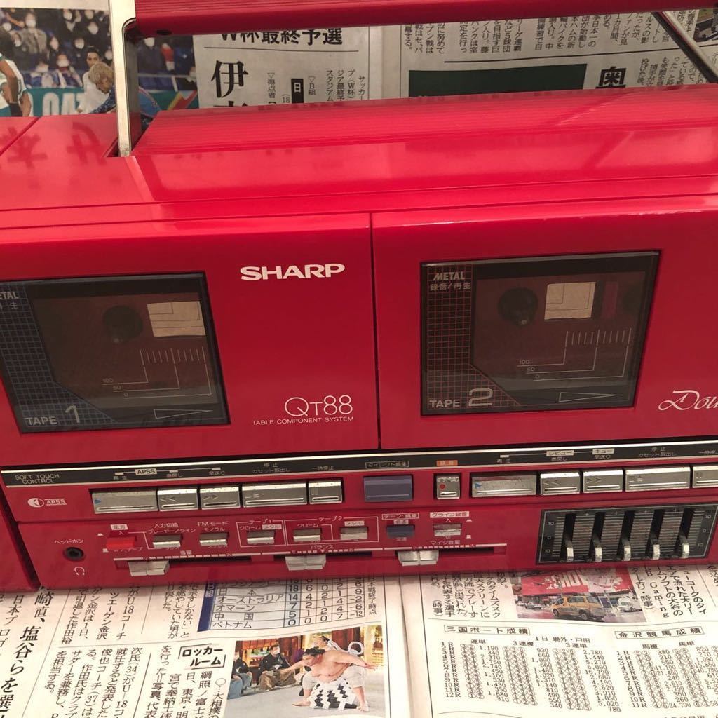 Yahoo!オークション 動作確認済 SHARP QT-88 MK Ⅱ ダブルラジカセ