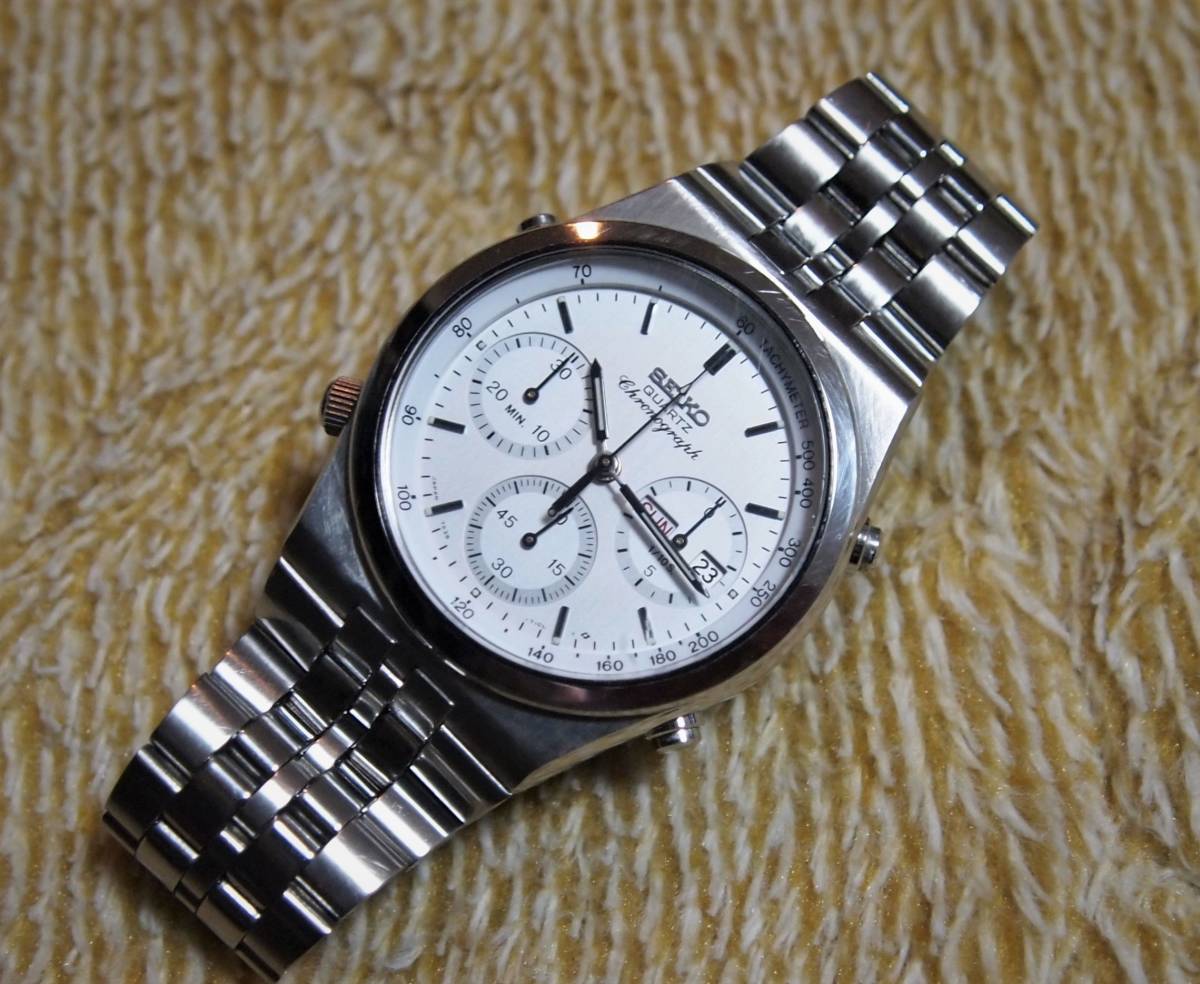 ☆送料無料！希少！SEIKO セイコー 1/10秒計測 クロノグラフ 7A38‐7280