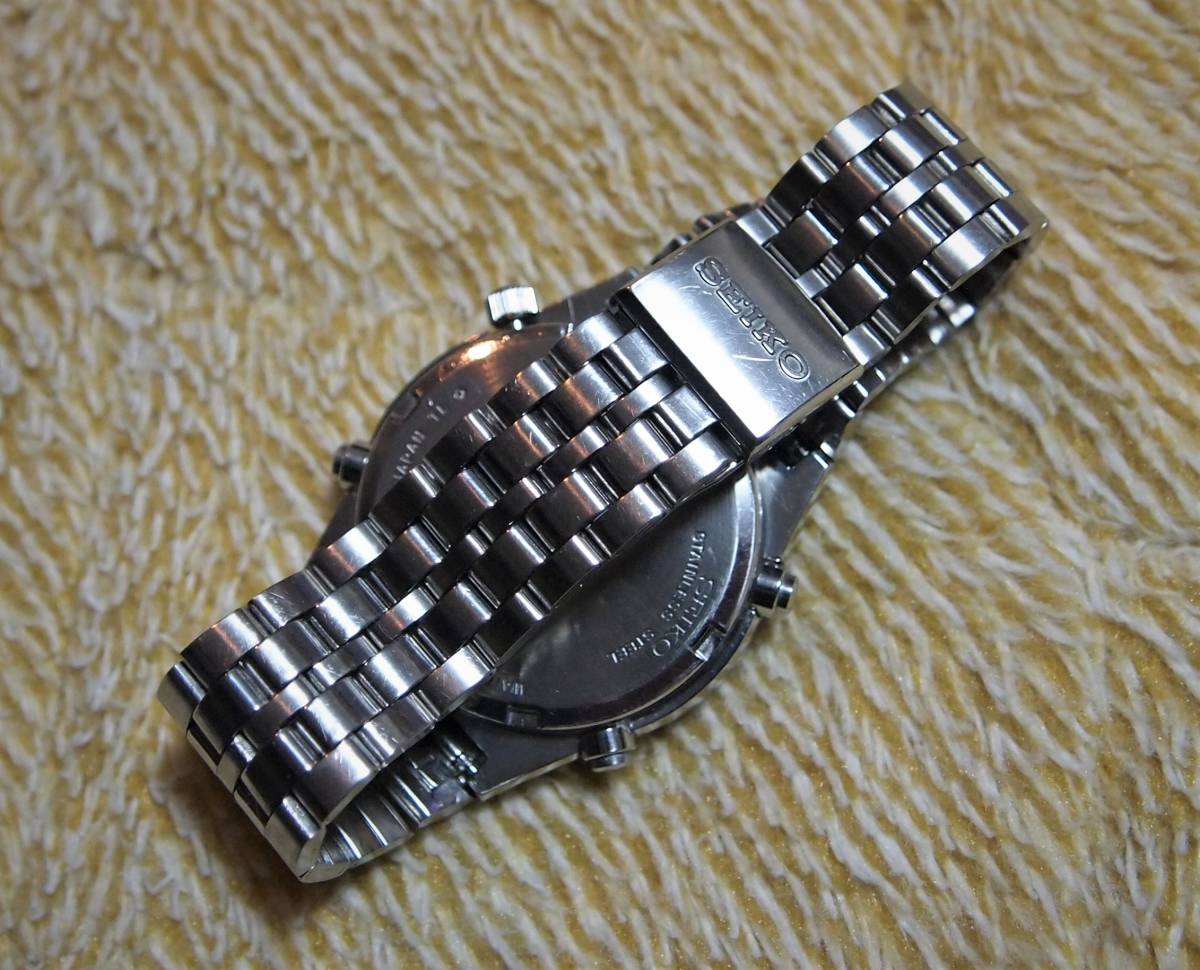 ☆送料無料！希少！SEIKO セイコー 1/10秒計測 クロノグラフ 7A38‐7280 