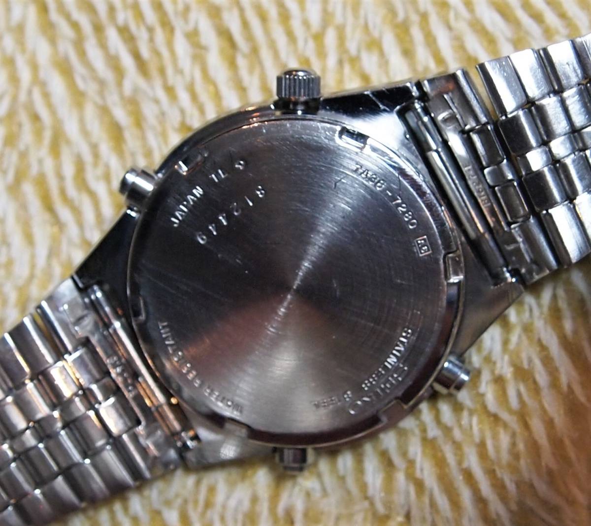 ☆送料無料！希少！SEIKO セイコー 1/10秒計測 クロノグラフ 7A38‐7280 