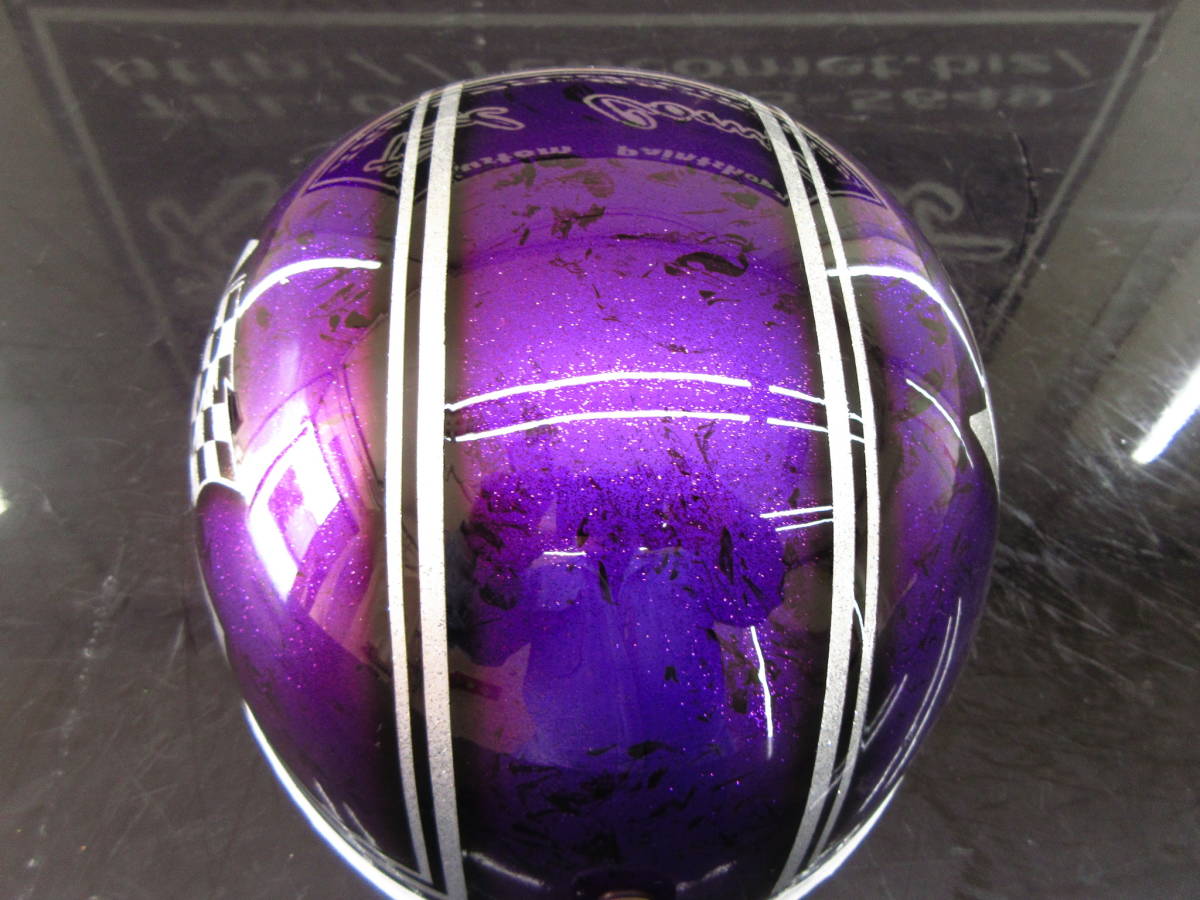 三つボタン！送料込み！カスタムコルク半 マーシャル 紫ラップ銀ラメ  