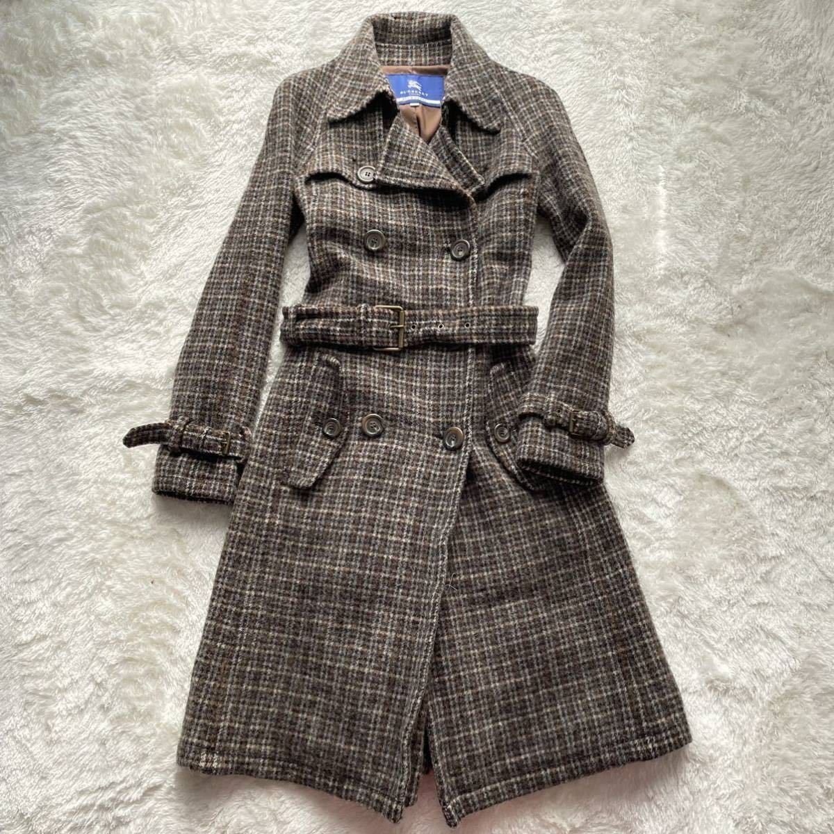BURBERRY BLUE LABELトレンチコート ノバチェック 黒 L 希少 ≪希少≫1 