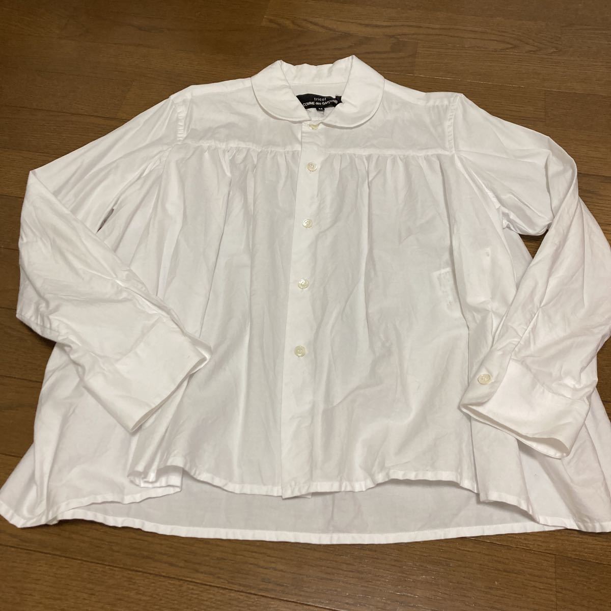 着画あり!!コムデギャルソン 15ss 丸襟 フリルポンチョ COMME des