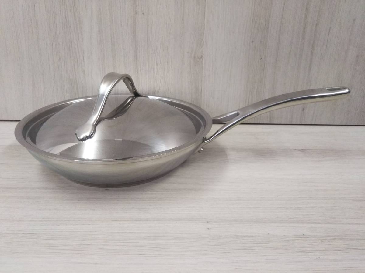 マイヤー MEYER アナロン ANOLON 24cm ステンレスフライパン 蓋付き