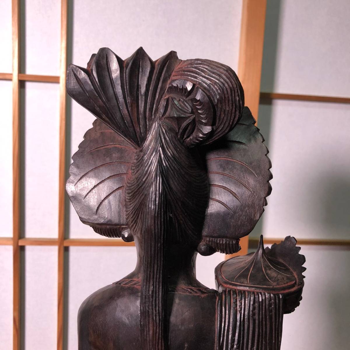 一刀彫り バリ島 木彫り 人形 女性 アジアン アジアン家具 アジアン