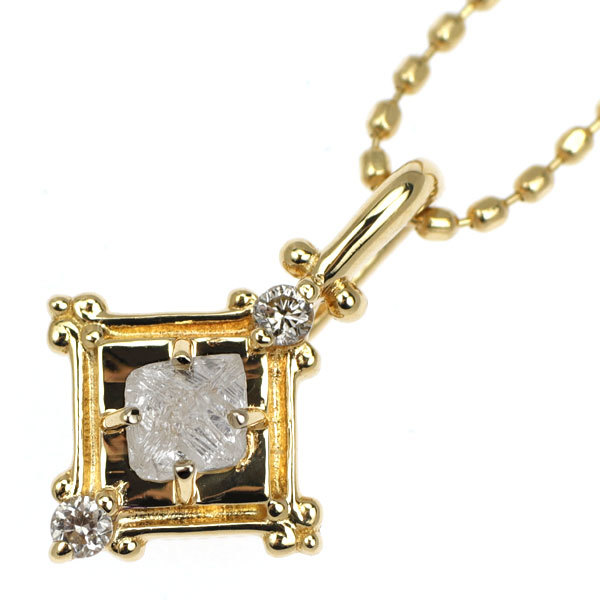 1円～ K18YG ダイヤモンド ペンダントネックレス 0.07ct SELBY