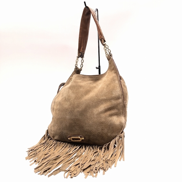 ○美品 ジミーチュウ Jimmy Choo スエード いい感じ ショルダー バッグ B15-022