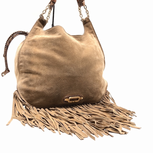 ○美品 ジミーチュウ Jimmy Choo スエード いい感じ ショルダー バッグ B15-022