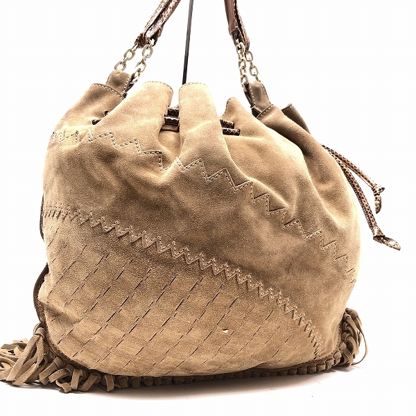 ○美品 ジミーチュウ Jimmy Choo スエード いい感じ ショルダー バッグ B15-022