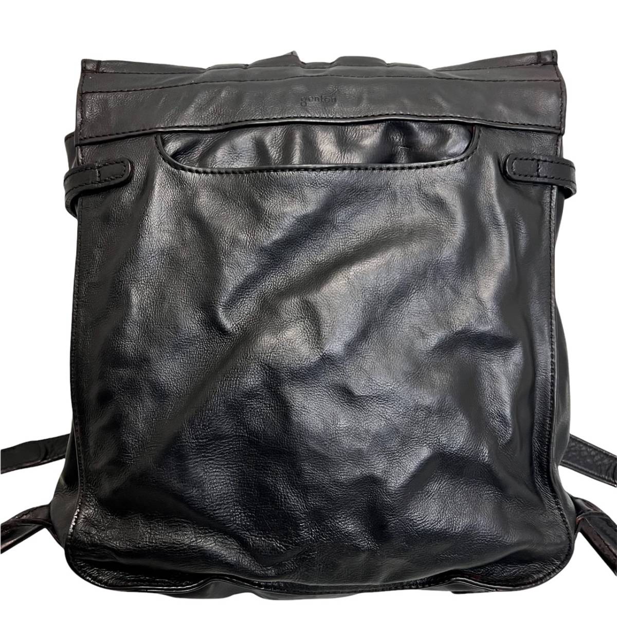 ★genten★ ゲンテン リュック メンズ レディース バックパック ブラック 黒 レザー 本革 バッグ ゲンテン genten リュック 0 ムーブメント 1