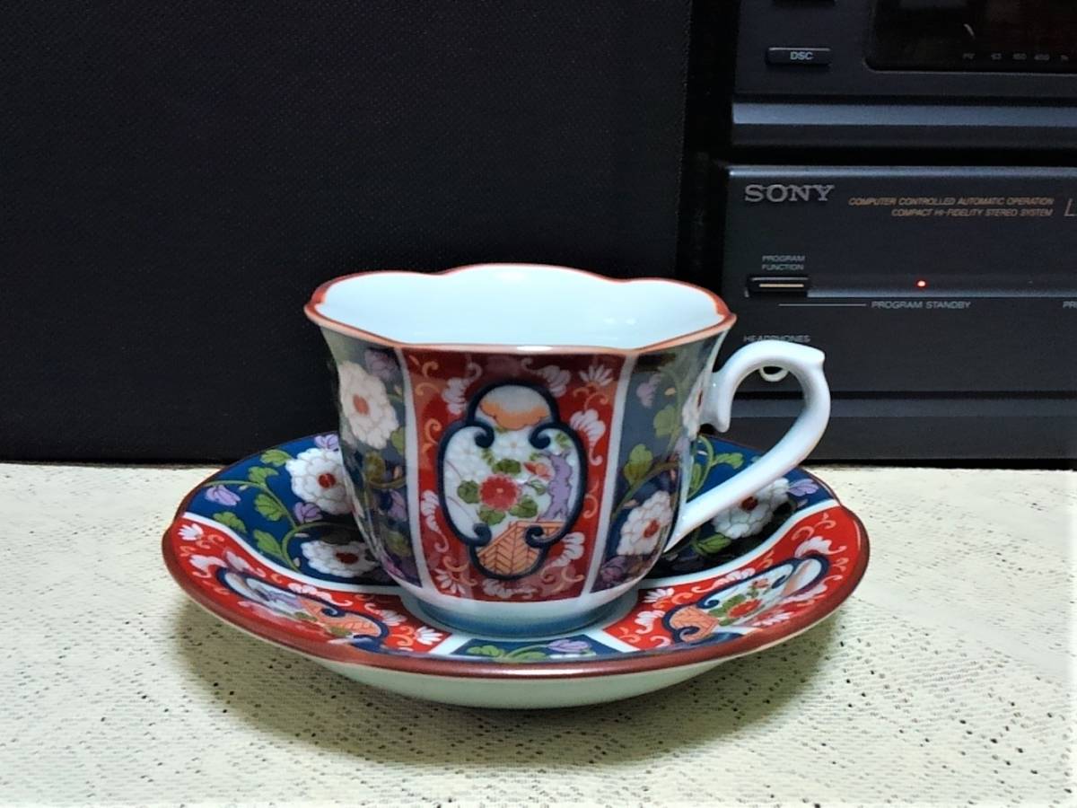☆有田焼/清秀作/古伊万里風☆コーヒーカップ＆ソーサー（1客 