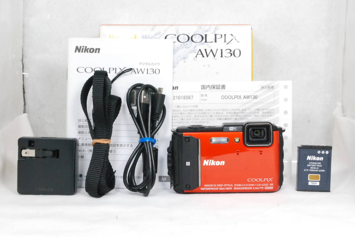 美品✨付属品全て有りNikon AW130 ☆極上品☆Nikon COOLPIX AW130 / ニコン クールピクス 防水コンパクト