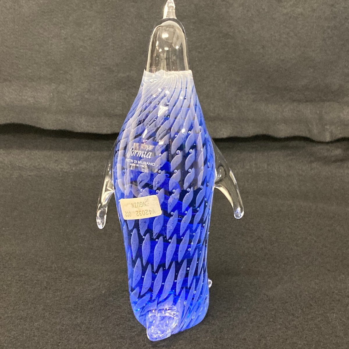 f002 MISE Murano Glass ムラーノ ムラノ ガラス ペンギン 置物