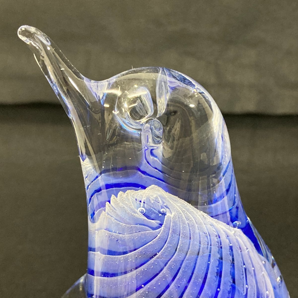 f002 MISE Murano Glass ムラーノ ムラノ ガラス ペンギン 置物