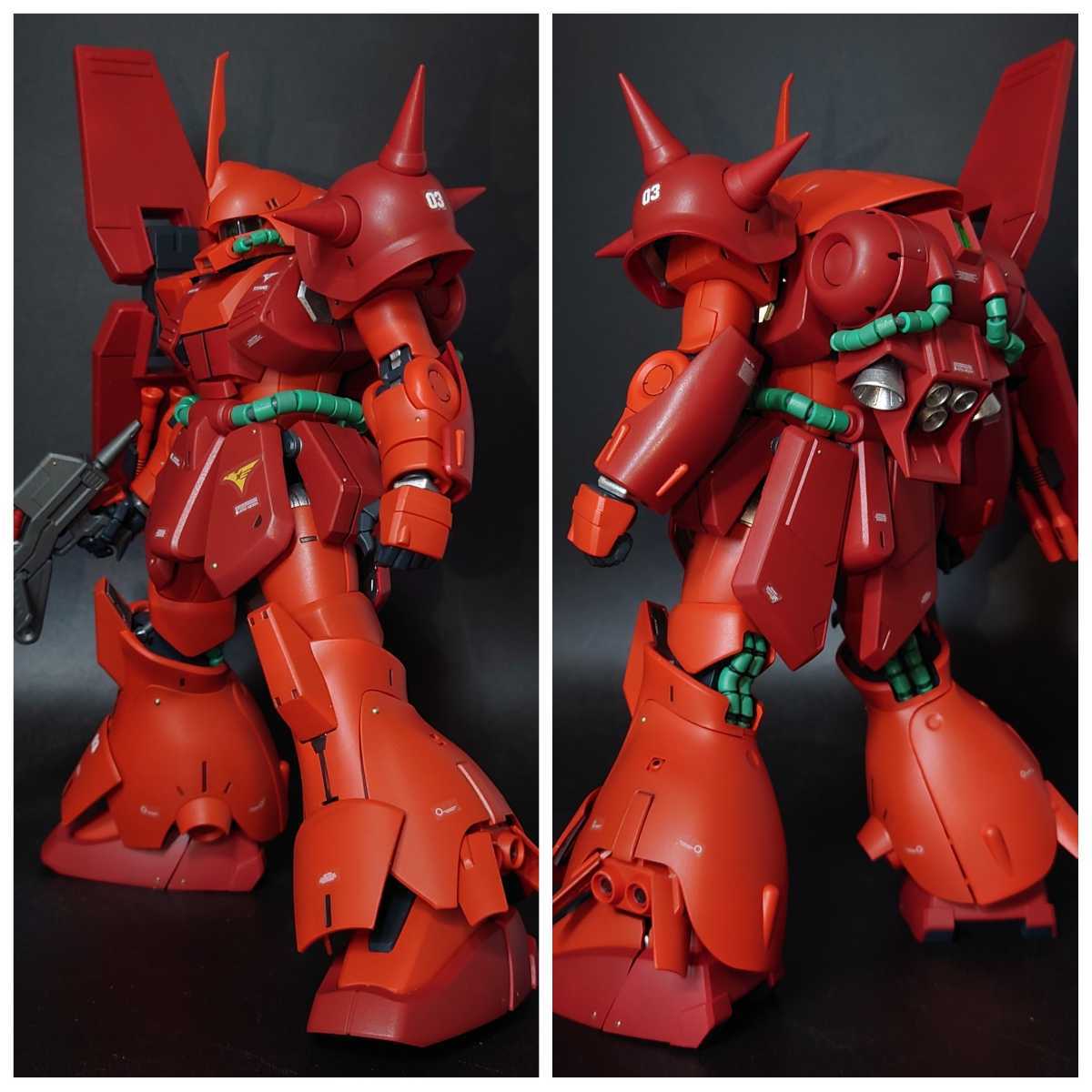 MG 1/100 機動戦士Zガンダム マラサイ 改修全塗装完成品 LEDライト付き 
