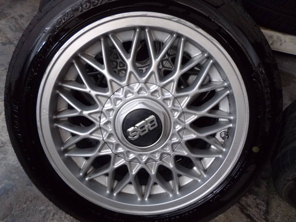 BBS 14×6J PCD100 +40☆山有りのタイヤ 165/55R14 4本＃ブリヂストン 
