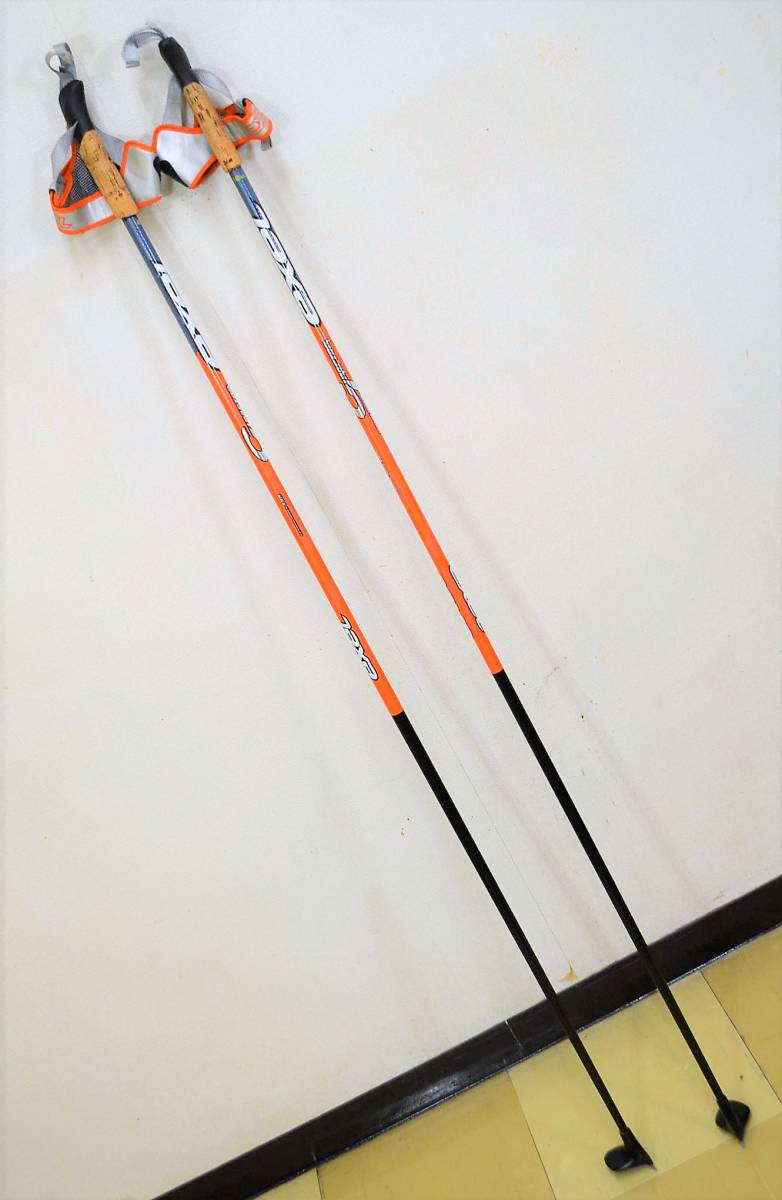 140cm超軽量/カーボンオーバルシャフト/コルクグリップ EXEL CJ RAPTOR WORLD CUP クロスカントリースキーポール CARBON