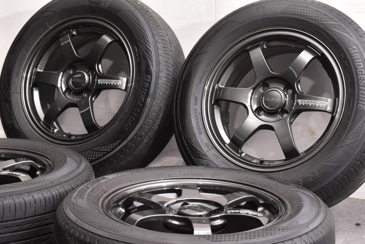 鍛造 美品】RAYS ボルクレーシング TE37 15in 6J +36 PCD100 4本セット 