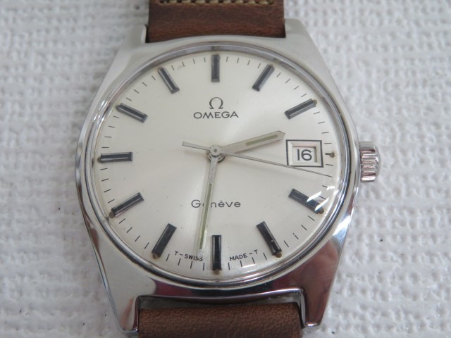 美品☆OMEGA Geneve 腕時計 手巻き デイト アナログ オメガ ジュネーブ