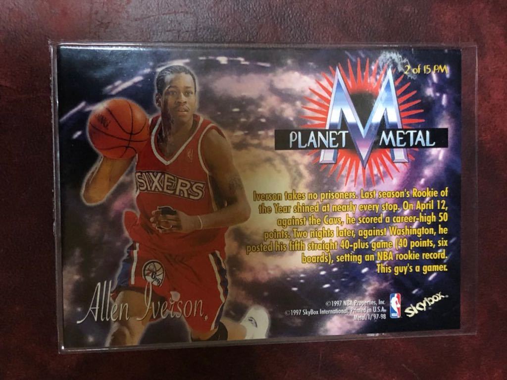 1円〜スタート【ALLEN IVERSON】97-98 METAL UNIVERSE ☆PLANET METAL 