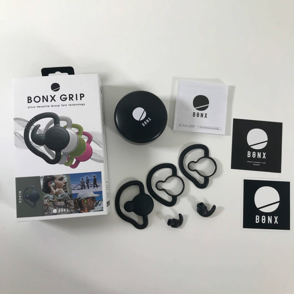 AHS【美品】BONX GRIP ボンクスグリップ Bluetoothイヤホン BX2-MBK4