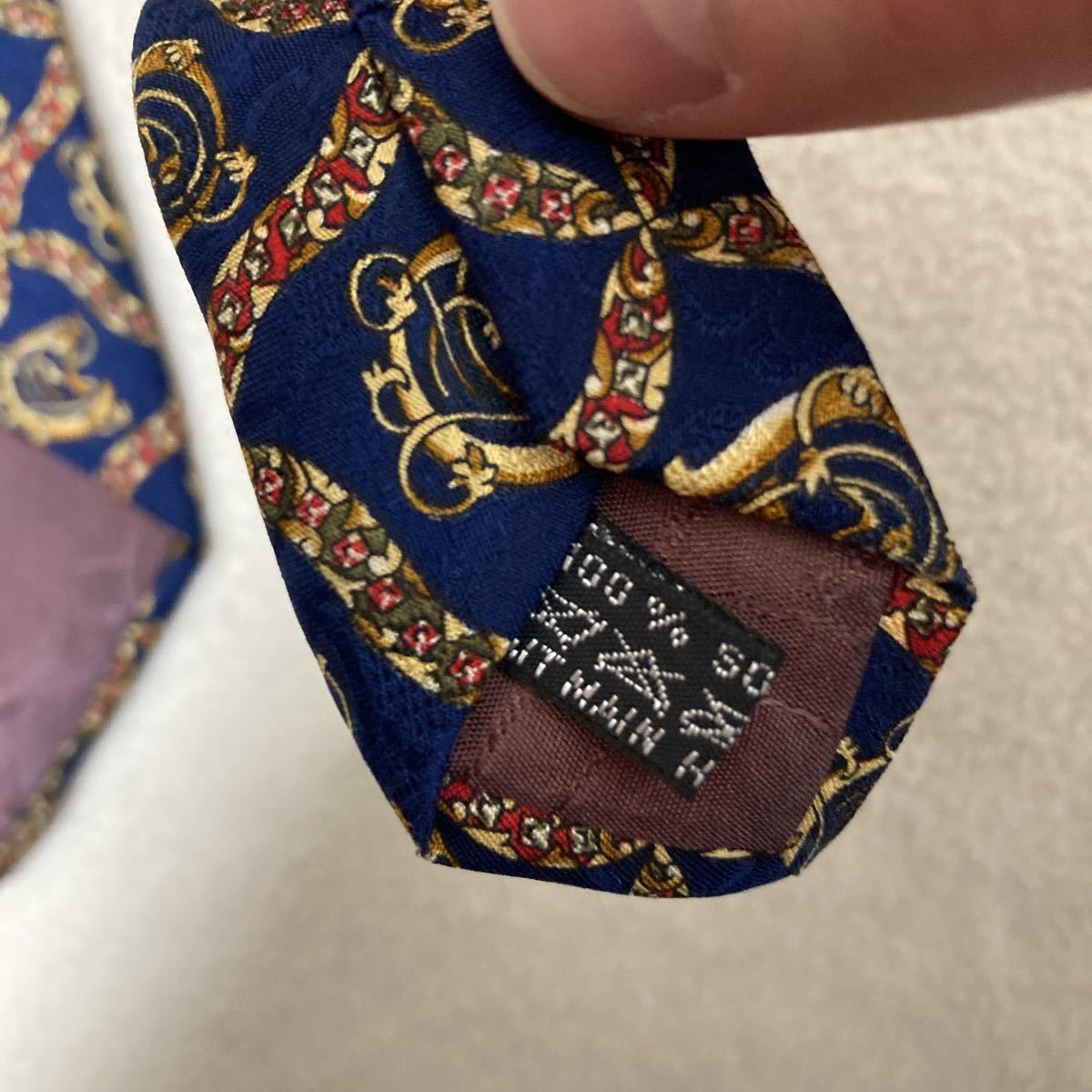 Christian Dior クリスチャンディオール トロッター柄 シルク100