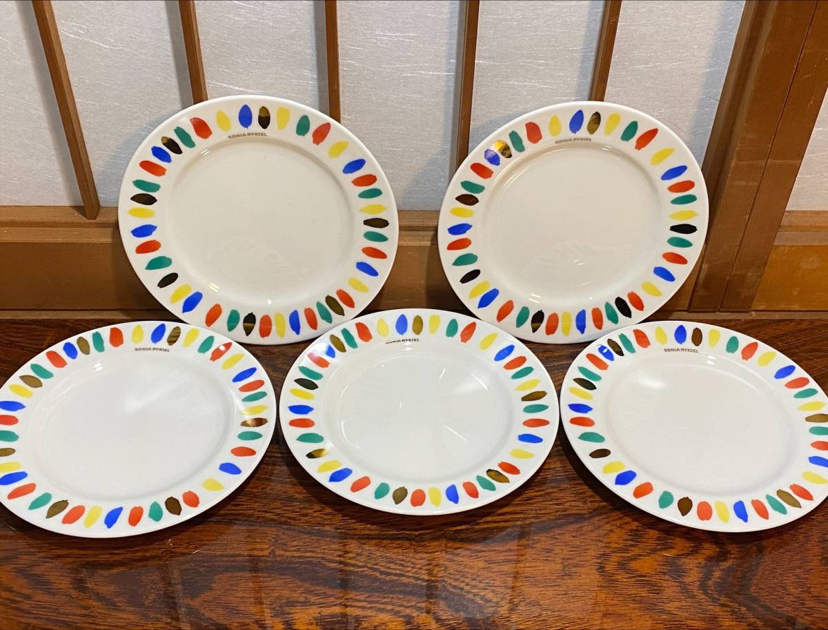 L34 Sonia Rykiel Porcelaine ソニアリキエル 中皿 プレート 器 色絵 カラフル 食器 洋食器 5枚 同梱可 プレート 皿 売買されたオークション情報 Yahooの商品情報をアーカイブ公開 オークファン Aucfan Com