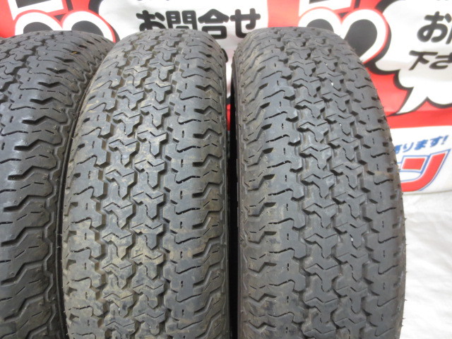 ヨコハマ YOKOHAMA SUPER VAN 355 145/80R12 6PRLT 2015年 5.6ｍｍ 6分山 中古 ラジアルタイヤ 4本 ミニキャブ 軽トラック バン SUPER VAN 0 バン 新品 LT(6PR