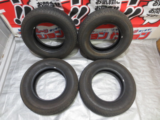 ヨコハマ YOKOHAMA SUPER VAN 355 145/80R12 6PRLT 2015年 5.6ｍｍ 6分山 中古 ラジアルタイヤ 4本 ミニキャブ 軽トラック バン SUPER VAN 0 バン 新品 LT(6PR