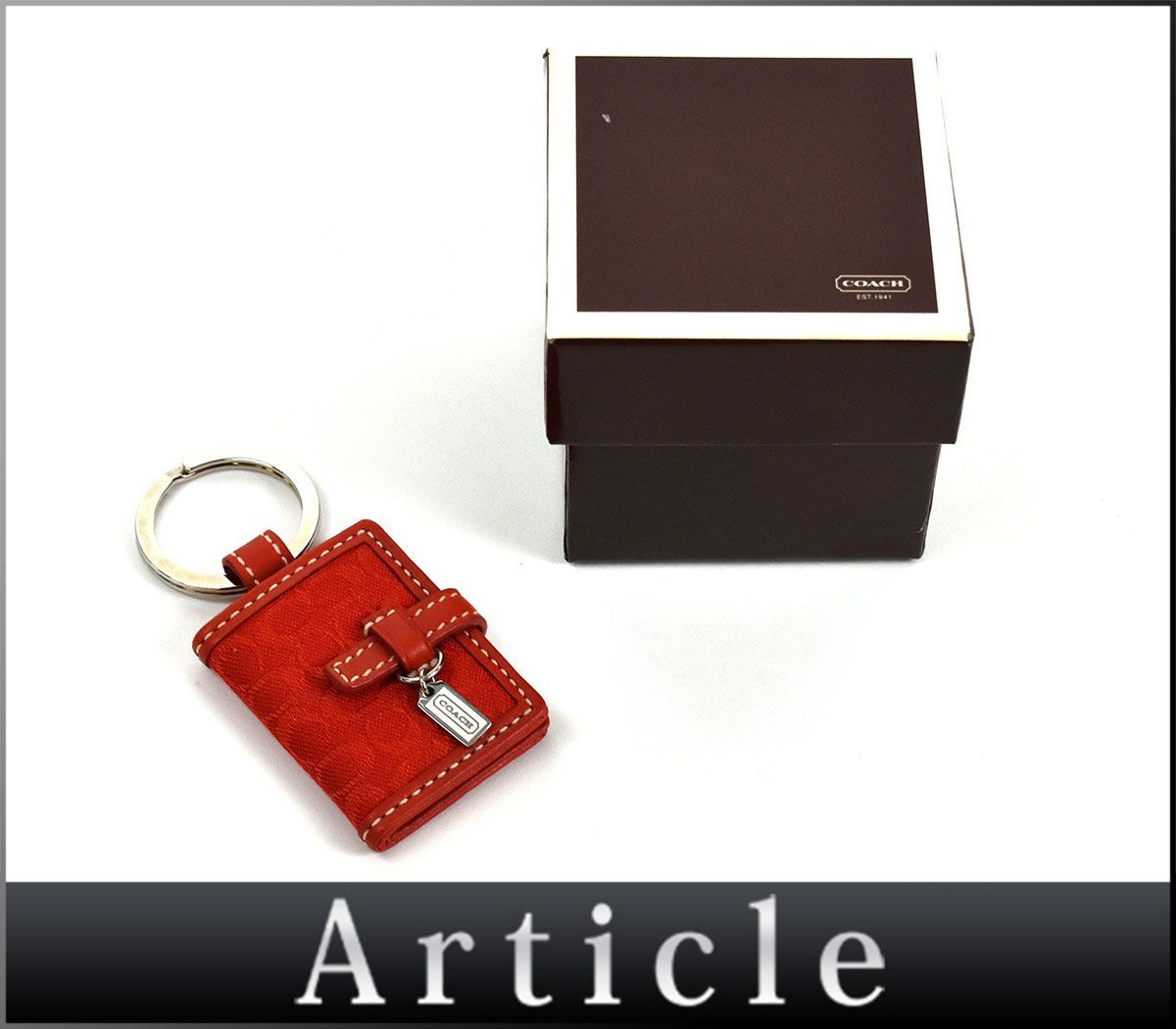 120238☆美品 COACH コーチ ミニシグネチャーピクチャーフレーム 