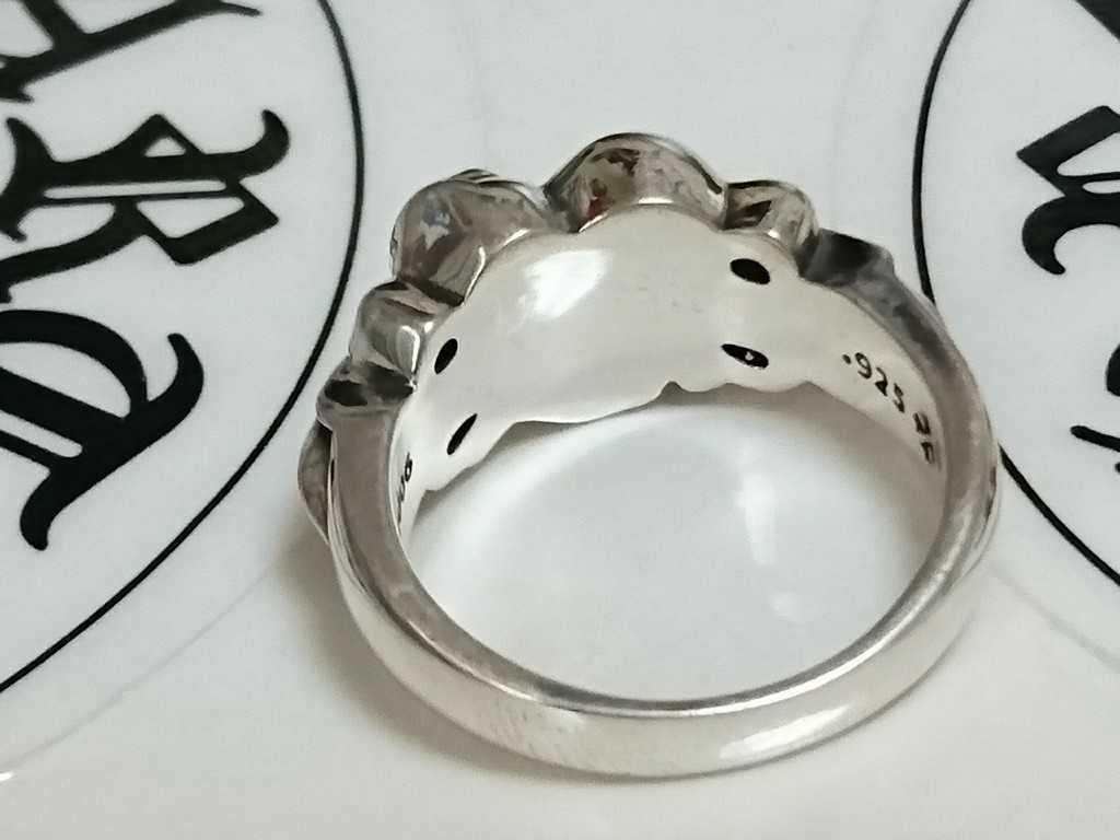 美品 CHROME HEARTS フローラルハートリング 18号 クロムハーツ(指輪 