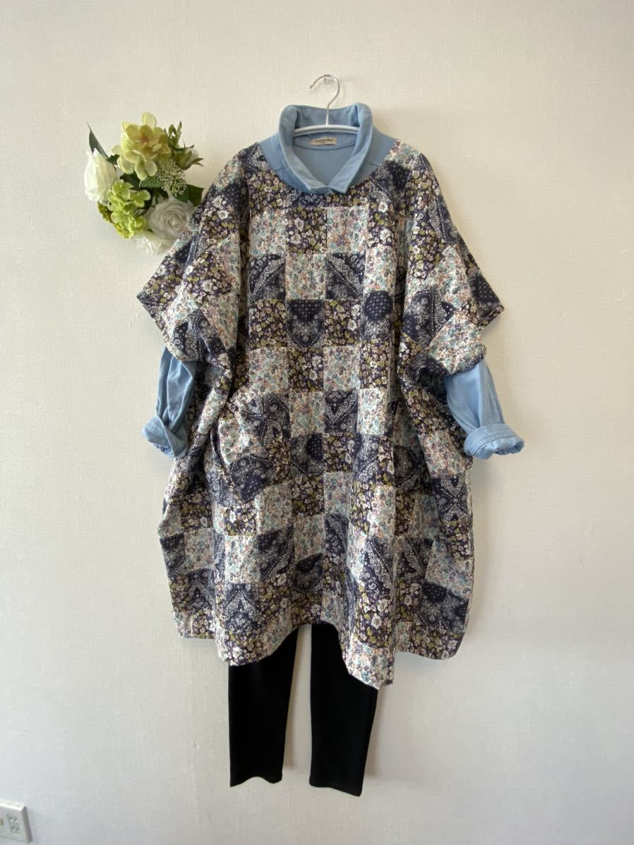 ハンドメイド パッチコットン ゆったり楽ちんダボダボ お家 可愛いエプロンチュニワンピ ワンピース 売買されたオークション情報 Yahooの商品情報をアーカイブ公開 オークファン Aucfan Com