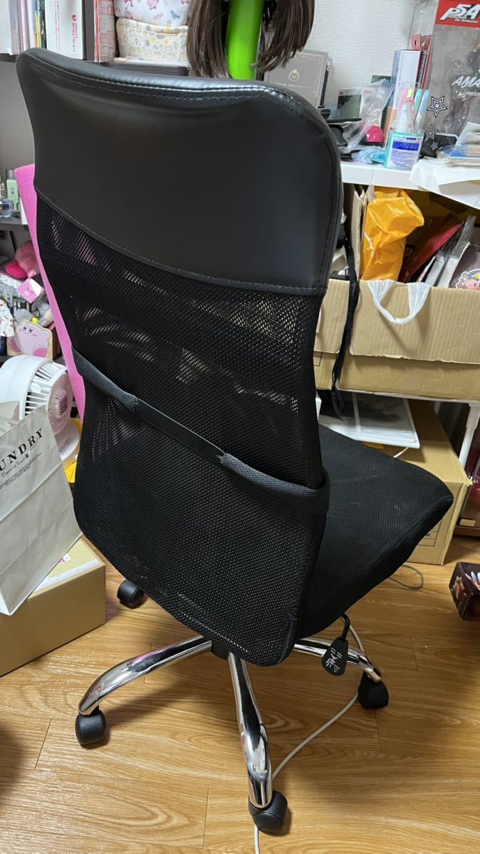 オフィスチェア メッシュ デスクチェア 黒 ワークチェア 椅子 学習椅子 テレワーク 在宅ワーク ハイバック パソコンチェア_2