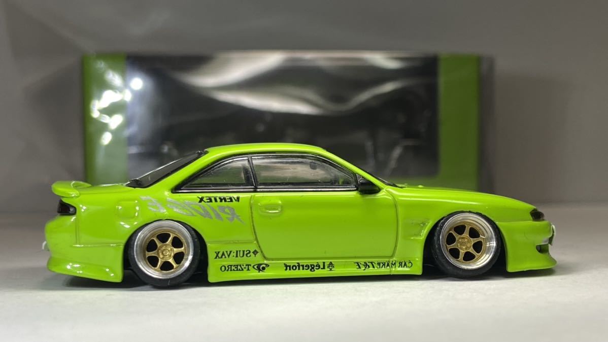 1 64 改 日産 S14 シルビア Vertex 車高短 深リムホイール 6本スポーク 街道レーサー ドリフト ドリ車 走り屋仕様 ミニカー改造 Tarmac 乗用車 売買されたオークション情報 Yahooの商品情報をアーカイブ公開 オークファン Aucfan Com