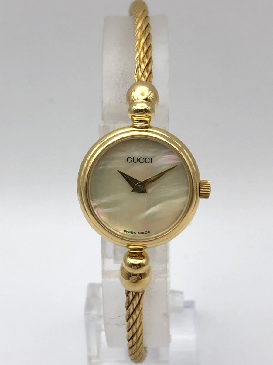 1円～/美品/GUCCI/グッチ/2700.2.L/シェル文字盤/ゴールドカラー/2針 
