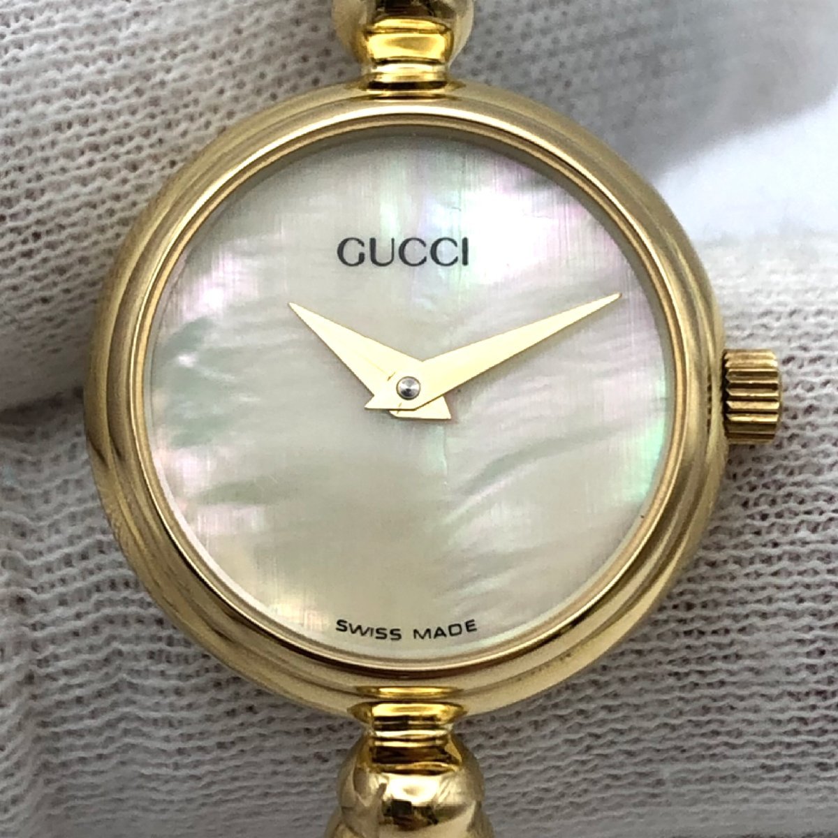 1円～/美品/GUCCI/グッチ/2700.2.L/シェル文字盤/ゴールドカラー/2針 